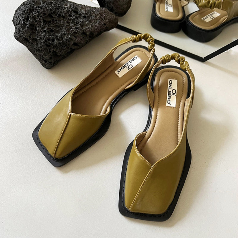 Celine Square-Toe Slingbacks