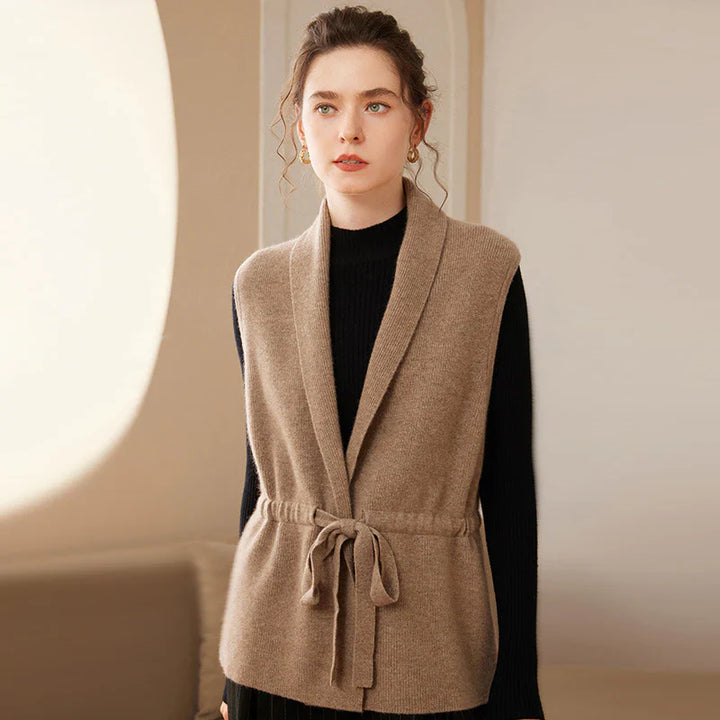 Freja Soft Cashmere Tie Vest