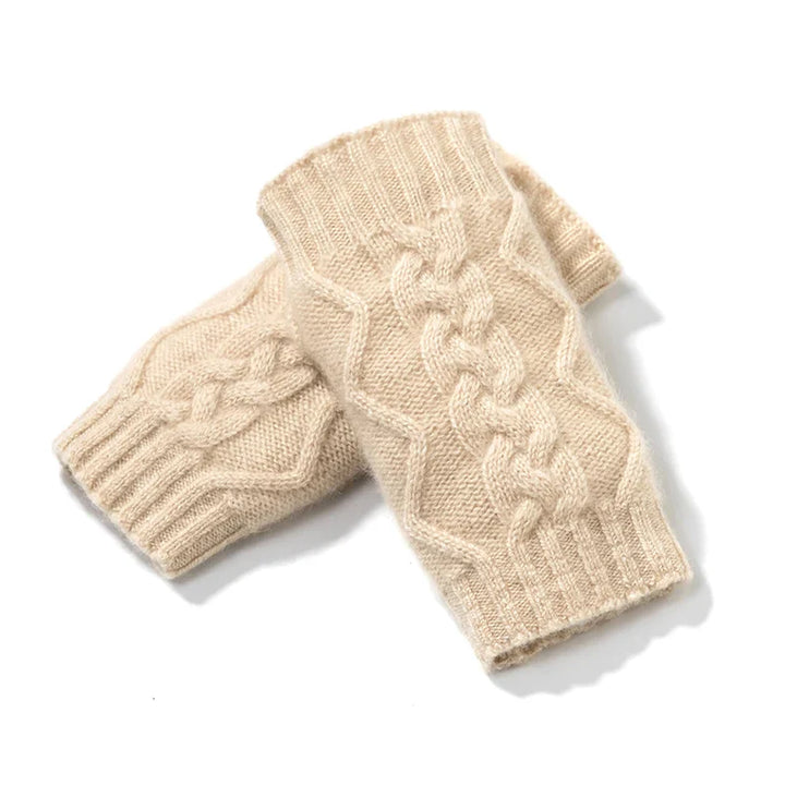 100% Goat Cashmere Fingerless Gloves