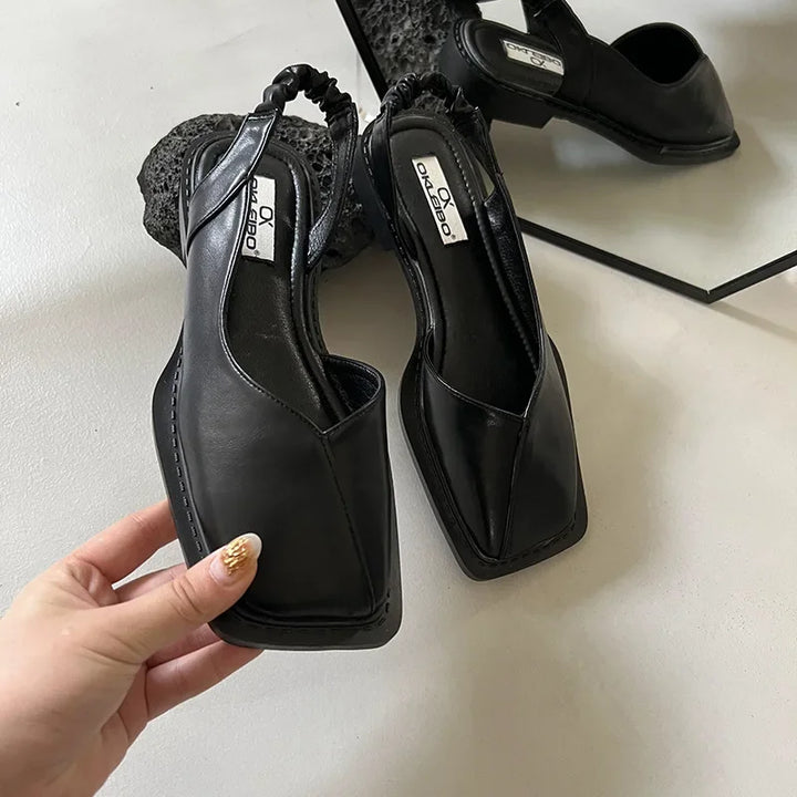 Celine Square-Toe Slingbacks