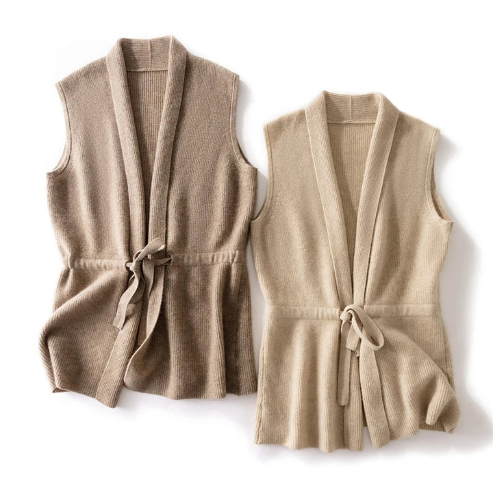 Freja Soft Cashmere Tie Vest