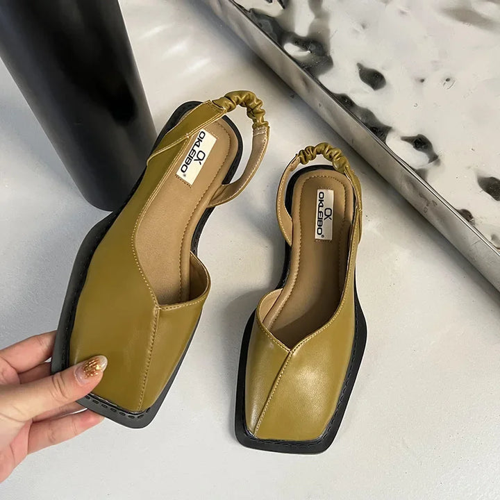 Celine Square-Toe Slingbacks