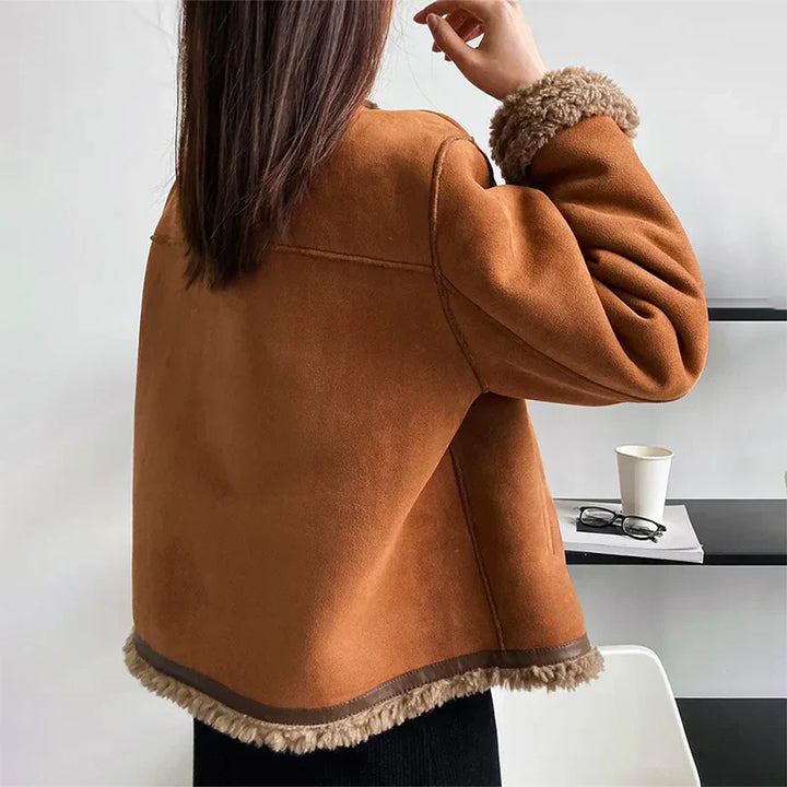 Charlene Buttoned Shearling Jacket